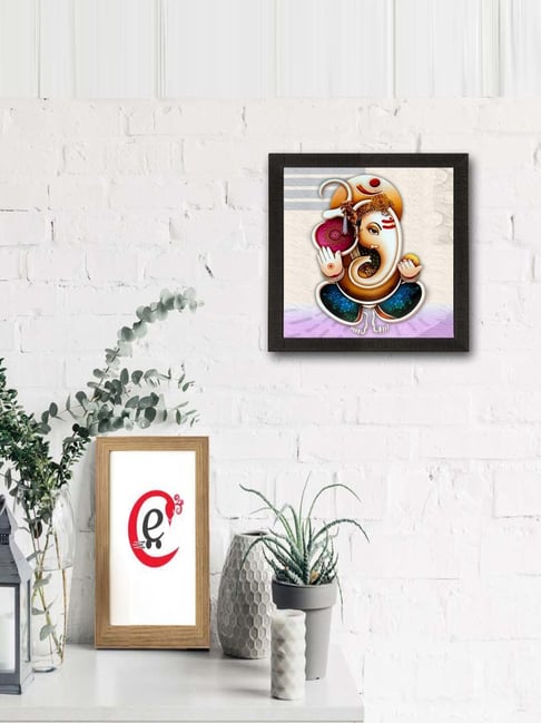 eCraftIndia Lord Ganesha Satin Matt Texture UV Art Painting-picture-44