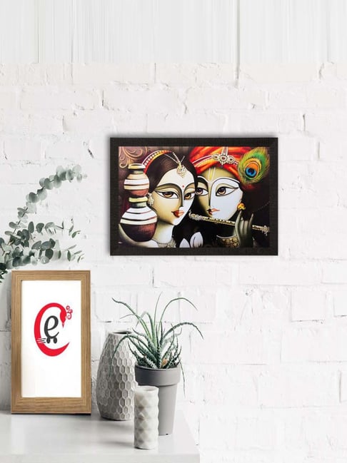 eCraftIndia Radha Krishna Matt Textured UV Art Painting
