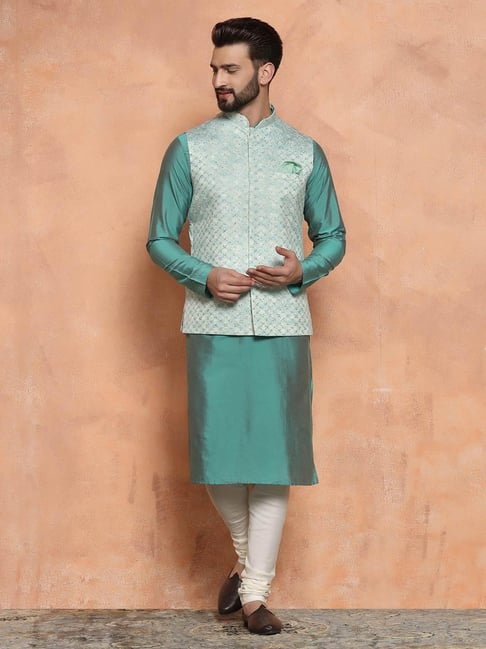 Mens Kurta Pajama Set Indian Wedding Party Wear Koti Kurta Set With  Groomsmen Sherwani Sangeet,reception Festival Nehru Jacket Kurta Set - Etsy