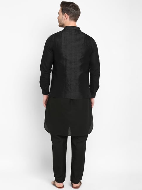 Buy Kurta Pajama Men Cotton Solid Waist Coat With Pathani Kurta Pajama  ,formal Waist Coat Green Matching Nehru Modi Jacket Vest Online in India -  Etsy