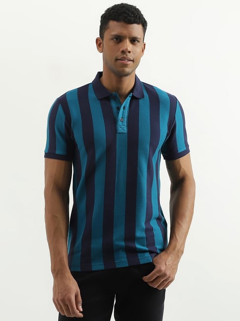 Benetton striped 2024 rugby shirt