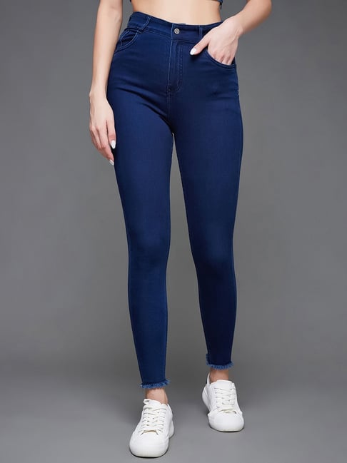 Miss Chase Blue Skinny Fit High Rise Jeans