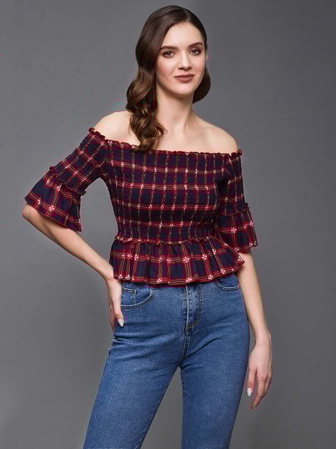 Miss Chase Multicolor Check Top-picture-33