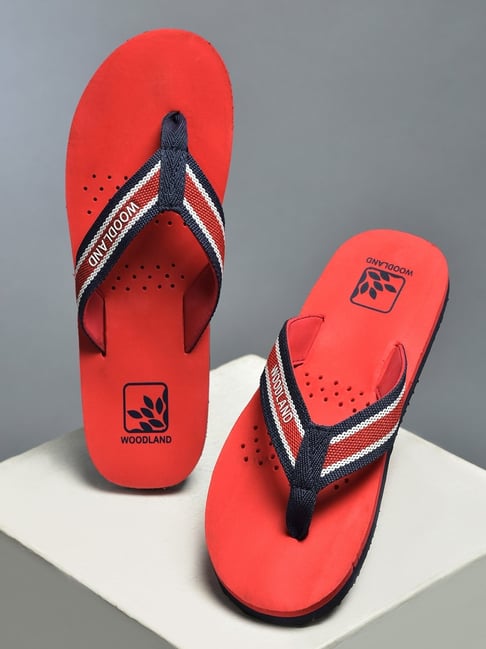 Woodland Men's Red Flip Flops-picture-18