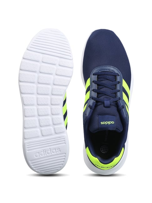 Adidas neo men's lite racer trainers yellow/navy/yellow best sale