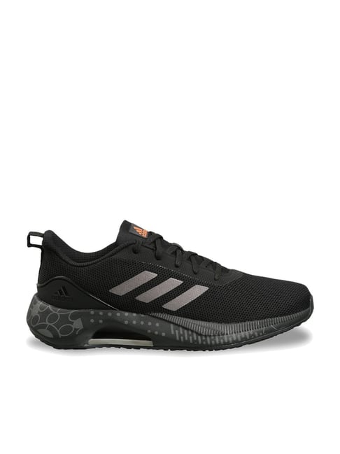 Adidas all black running shoes sale