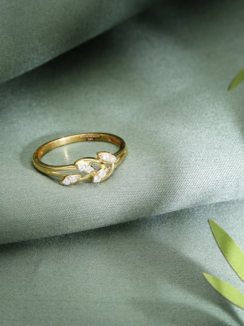 22k Gold Diamond Simple Design Diamond Ring Malabar Gold And