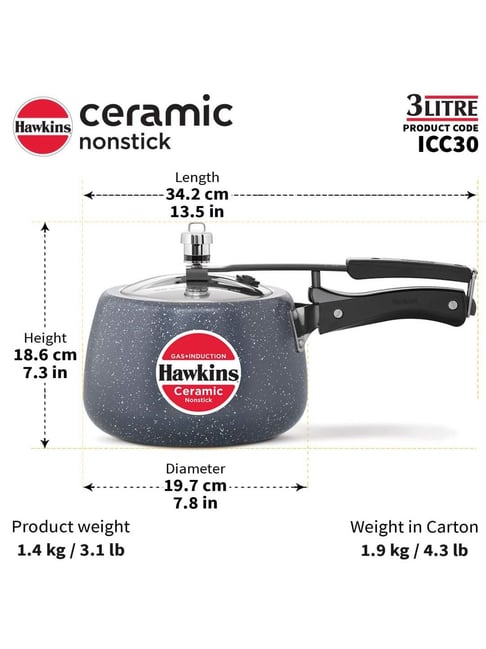 Hawkins Classic Hawkins Contura Black L Pressure Cooker Shop Now