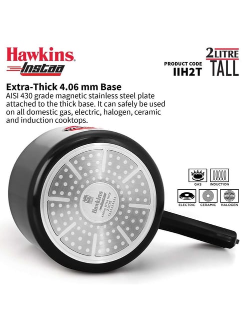 Buy Hawkins Induction Inner Lid Instaa Hard Anodised Pressure