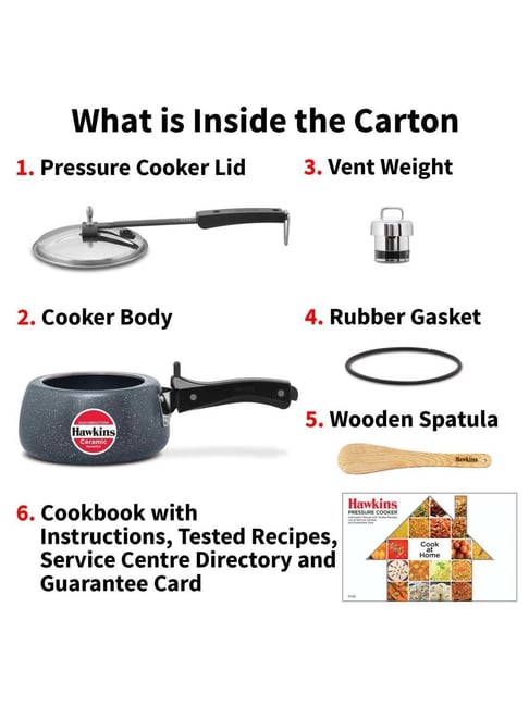 Buy Hawkins Ceramic Induction Inner Lid Contura Shaped Pressure