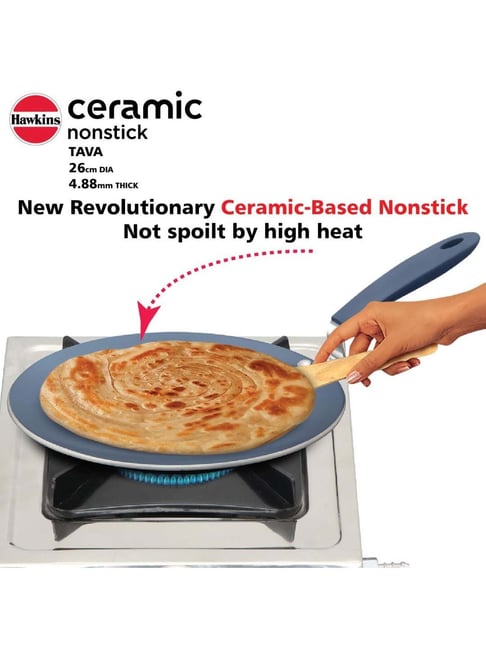 Futura Nonstick Flat Tava 26cm 4.88mm Roti/Chapati Tawa Induction  Compatible