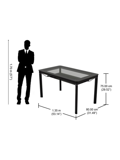Buy Godrej Interio Brawn Black 6 Seater Dining Table at Best Price Tata CLiQ