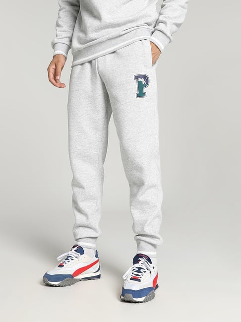 Light grey puma joggers sale