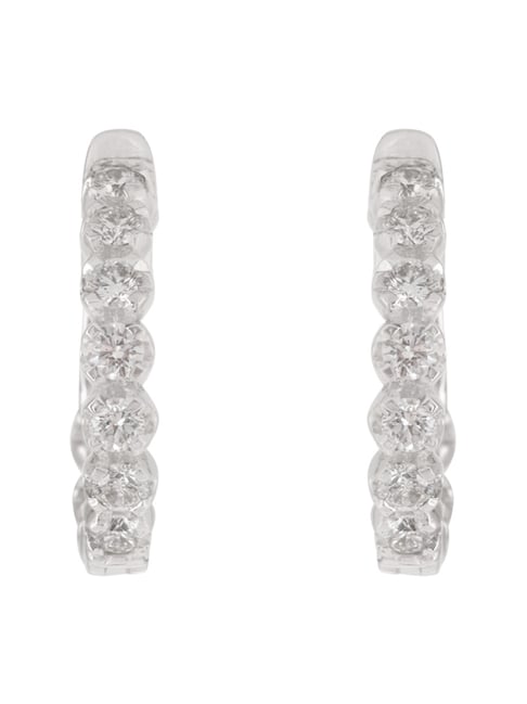 Mia by Tanishq 14 KT Gleaming Diamond Hoop Earrings White Gold 14kt Hoop  Earring Price in India - Buy Mia by Tanishq 14 KT Gleaming Diamond Hoop  Earrings White Gold 14kt Hoop