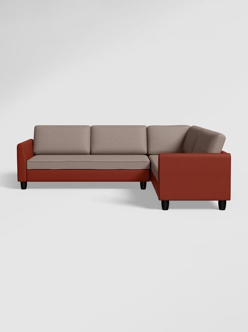 Buy Godrej Interio Plenta Burgundy Grey Pinewood LH Sofa at Best