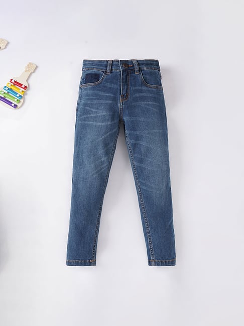 Ed-a-Mamma Boys Blue Solid Jeans