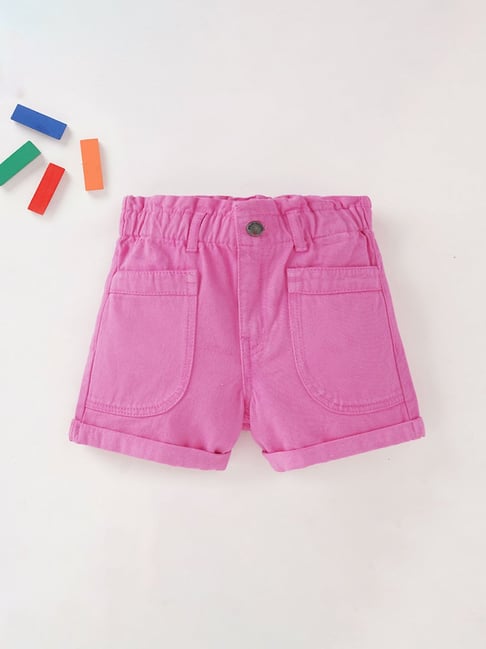 Ed-a-Mamma Kids Pink Solid Shorts-picture-44