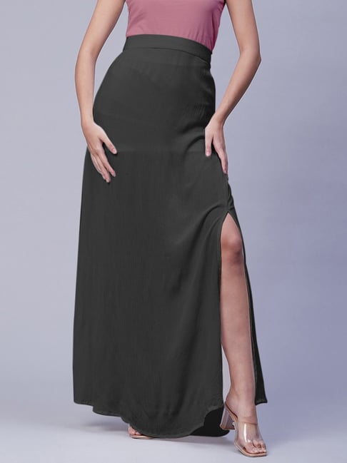 Moomaya Black Maxi Skirt