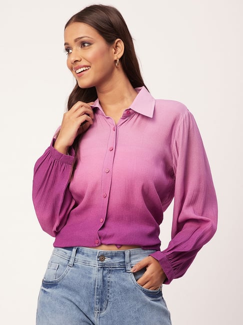 Moomaya Purple Regular Fit Shirt-picture-23