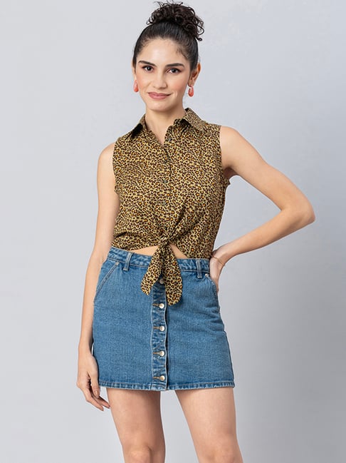 Moomaya Olive Printed Shirt-picture-39