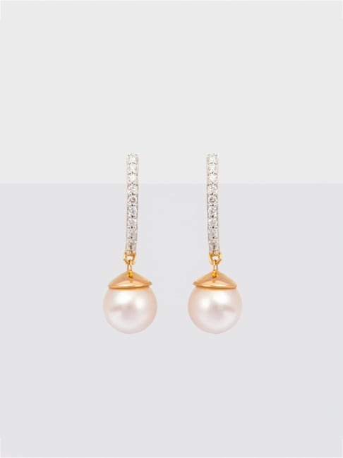 Diamond and Pearl Drop Earrings – Linneys Jewellery