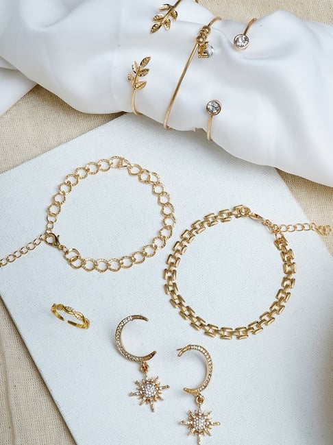 Dropship Dainty Gold Link Chain Bracelets & Knuckle Midi Ring Set For Women  Girls Adjustable Knot Finger Stackable Rings; Fashion Cuban Paperclip Bead  Chain Bracelets Set to Sell Online at a Lower