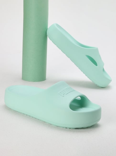 Teal hot sale puma slides