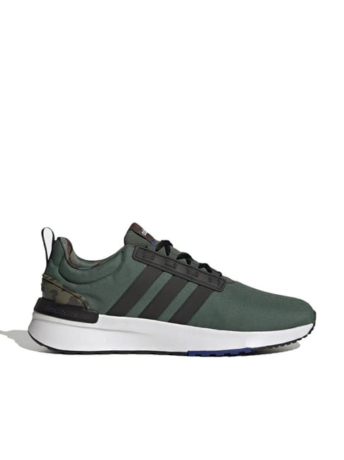 Adidas black and green running shoes sale