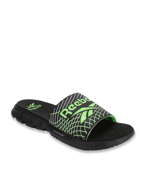 Reebok slides outlet black