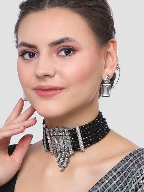 Classic Choker with Earrings – Forever Jewels India