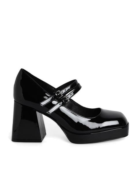 Womens Clara Navy Geometric Low Heeled Mary Jane Shoes 09443NVYGEO - Womens  from Marshall Shoes UK