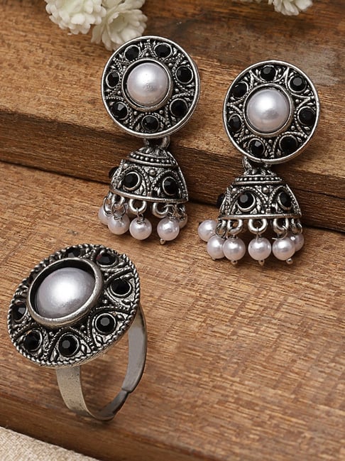 Earrings - Black Kundan Earrings – Ahseya & Co.