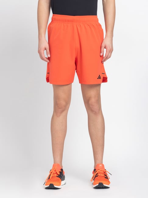 adidas WO KNUR Bright Red Regular Fit Textured Sports Shorts
