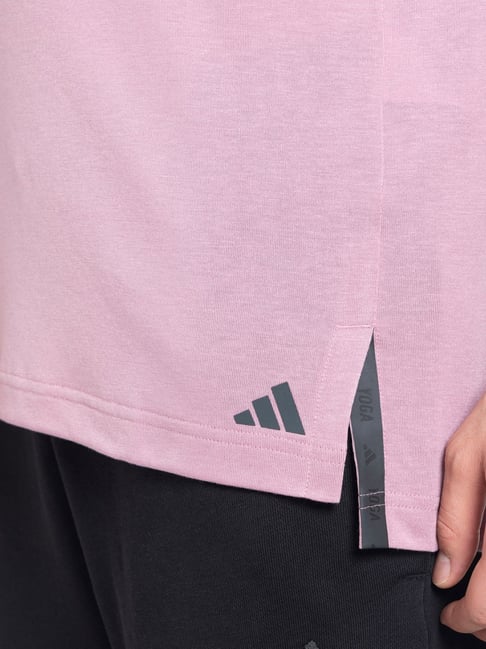 adidas Yoga Purple Regular Fit Sports T-Shirt