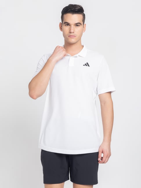 adidas Club White Regular Fit Sports Polo T-Shirt-image-40