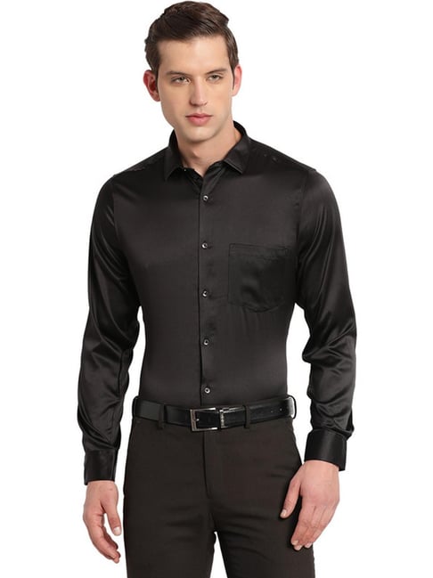 Turtle Shine Black Slim Fit Shirt