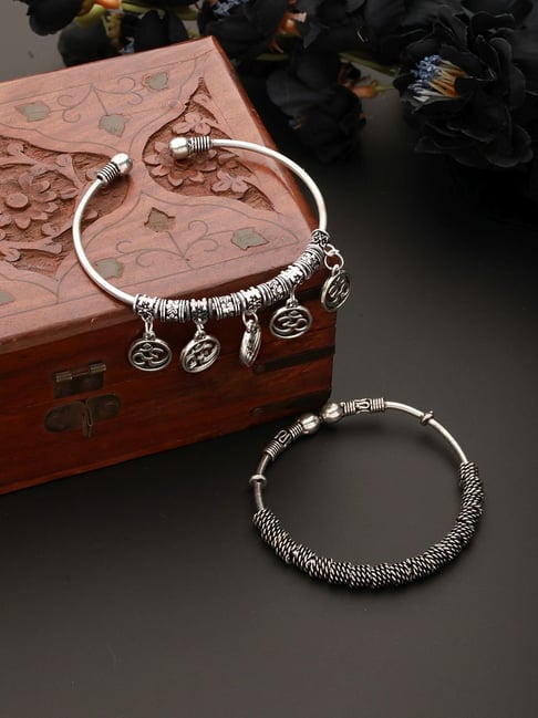 Buy Aatmana Silver Cuffs Bracelet Online At Best Price Tata CLiQ