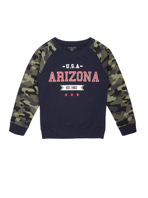 Plum Tree Kids Navy Printed Full Sleeves Sweatshirt-picture-22