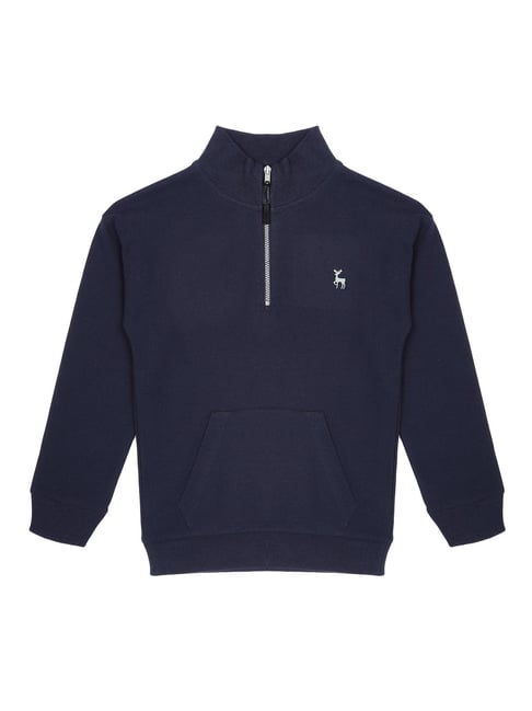 Plum Tree Kids Navy Solid Full Sleeves Sweatshirt-picture-17