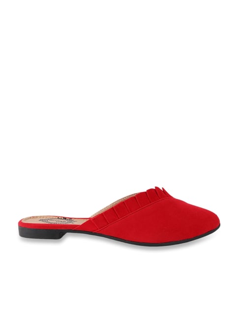 Red mules shoes on sale womens