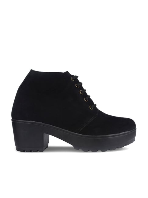 Buy Shoetopia Women's Black Casual Booties for Women at Best Price