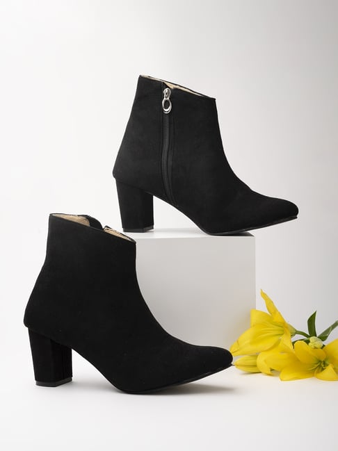 shoetopia women's black casual booties