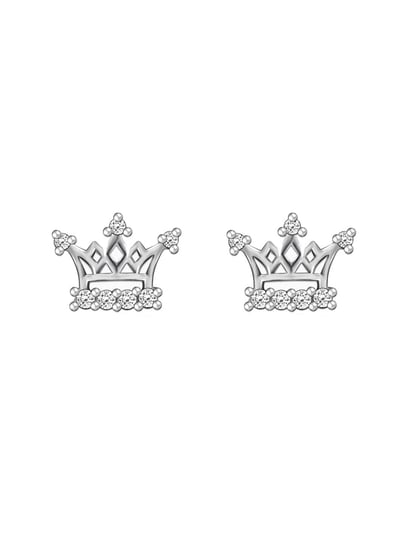 Gold Royal Crown Earrings