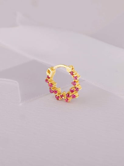 1pc Fashionable Y2K Millennium Chic Micro Inlaid Baby Pink Cubic Zirconia Nose  Ring For Women's Piercing Decoration | SHEIN USA
