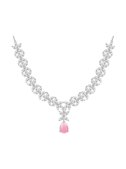 Buy GIVA Love All Around 925 Silver Zicon Mystical Drop Necklace