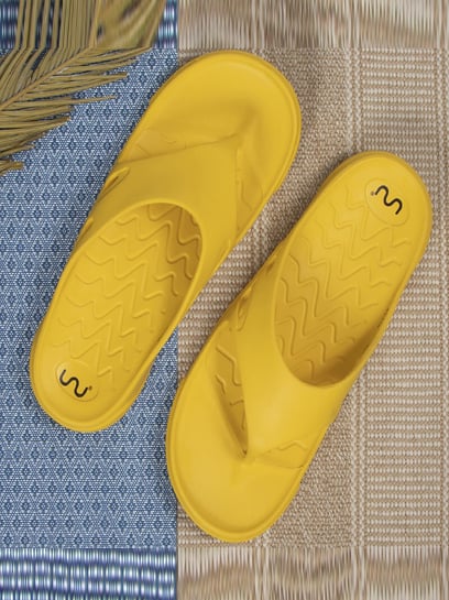 Buy Doubleu Men s Yellow Flip Flops for Men at Best Price Tata CLiQ