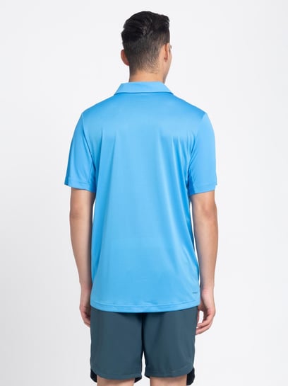 Buy Adidas Light Blue Regular Fit Sports Polo for Mens Online