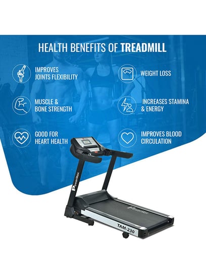 PowerMax Fitness TAM 230 4HP Treadmill Black