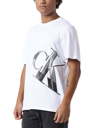 Buy Calvin Klein Jeans Bright White Boxy Fit T-Shirt for Men