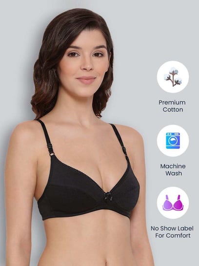 Lyra Black Cotton Everyday Bra